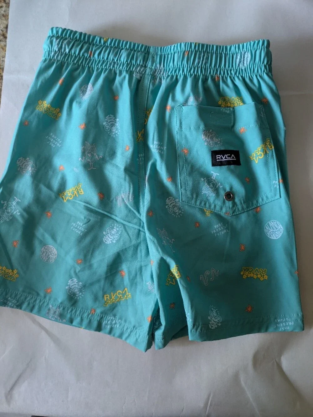 RVCA Teal Holiday Swim Trunks - Teal